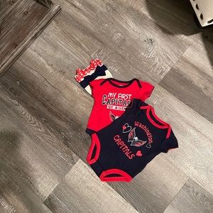 Washington Cardinals Onesie with 2 Bows